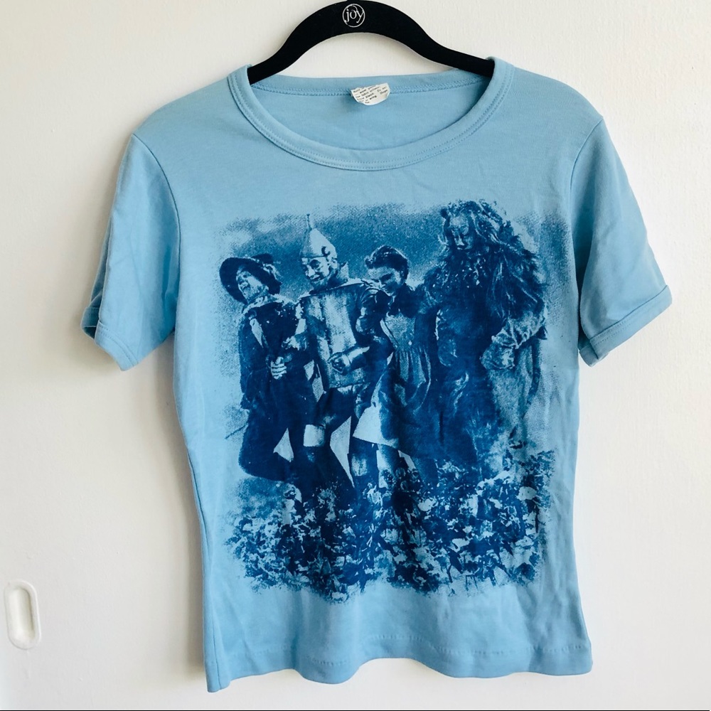 Vintage Decoration Wizard of Oz Blue Scoop Neck Tee
